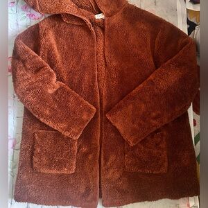 💙 2/$20 Rust Brown Teddy Jacket